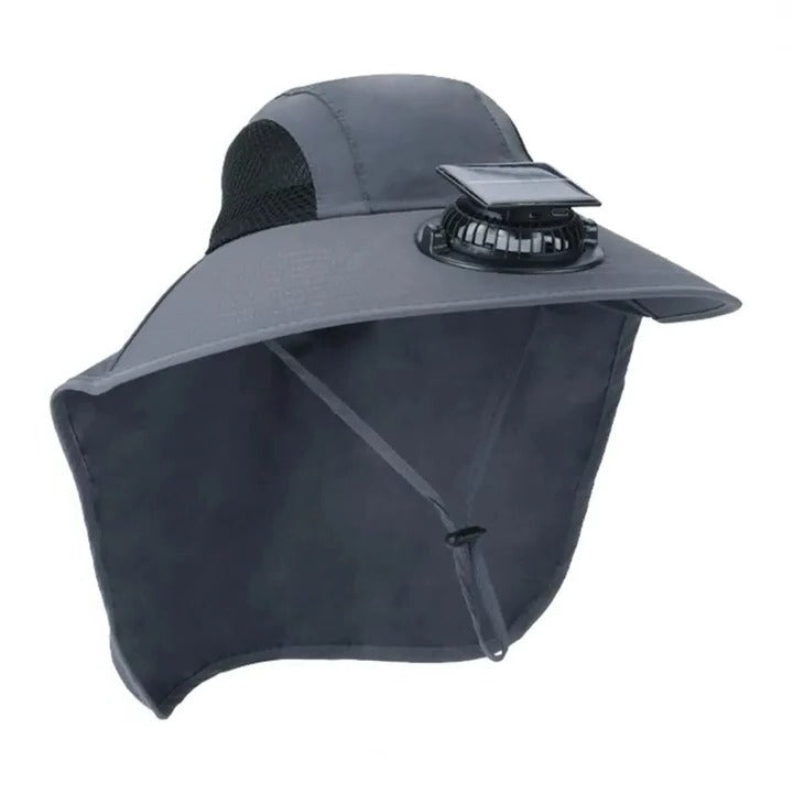 Solar Fan Hat with Wide Brim UV Protection