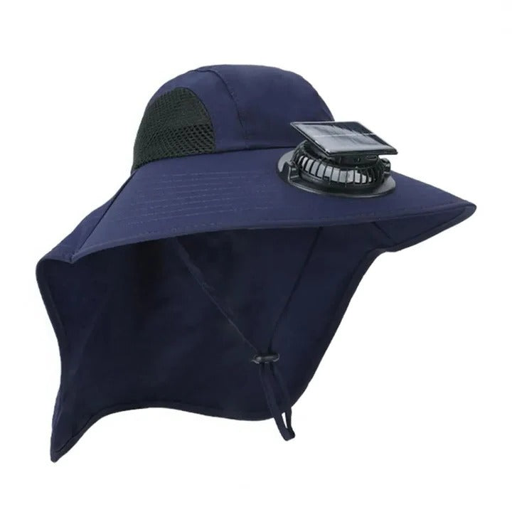 Solar Fan Hat with Wide Brim UV Protection