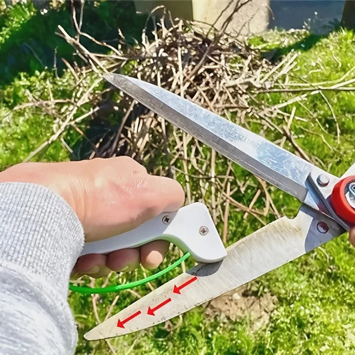 Compact Manual Knife Sharpener for Kitchen and Garden Tools