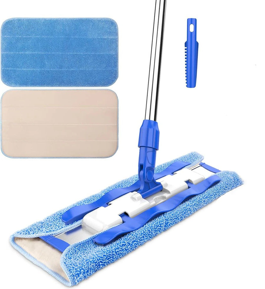 Flat Mope with Reusable Washable Mop Cloths