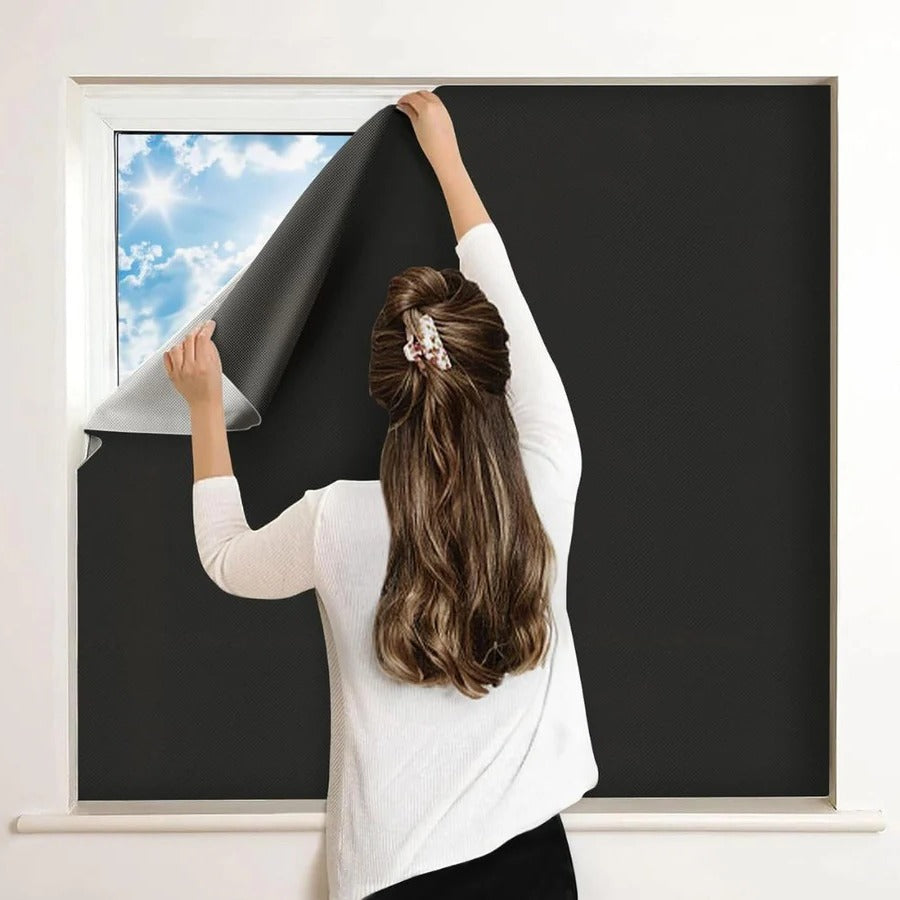Adhesive Blackout Sun Blocking Window Cover Shade