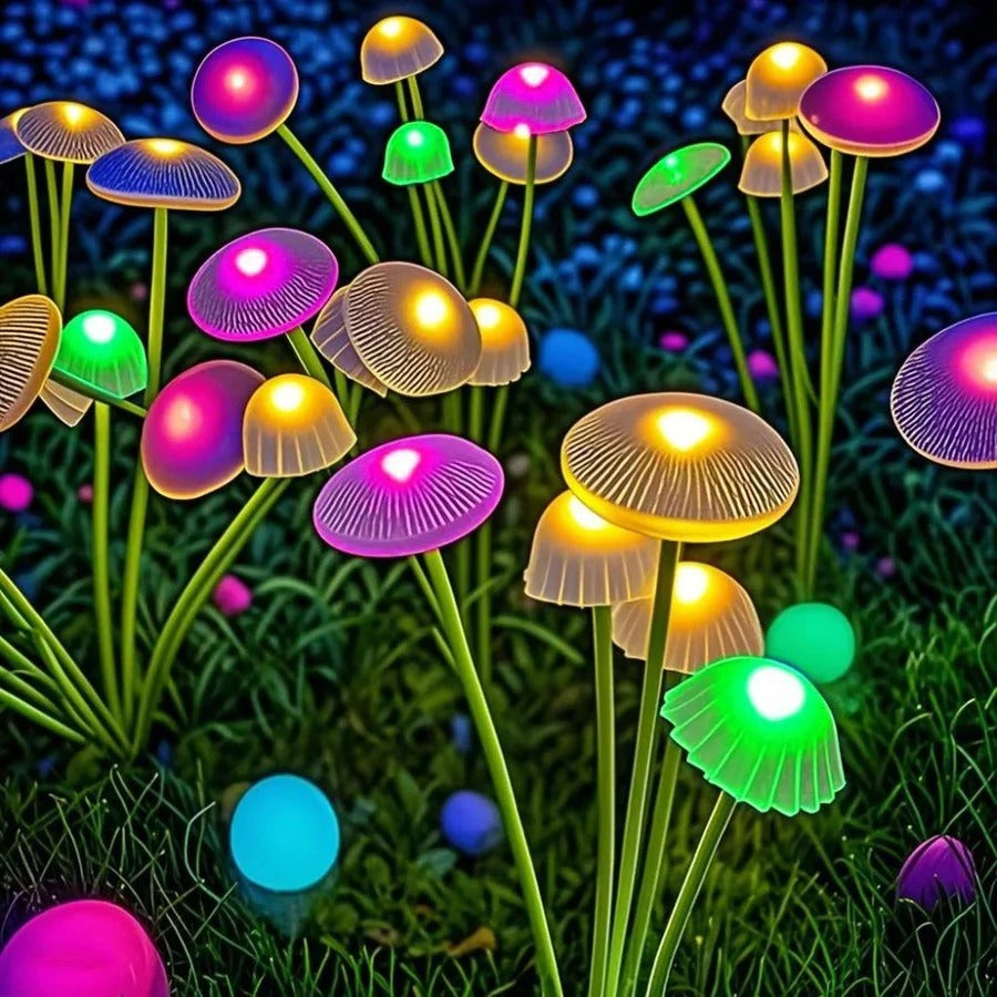 Solar Swaying Mushroom Garden Decor Lights