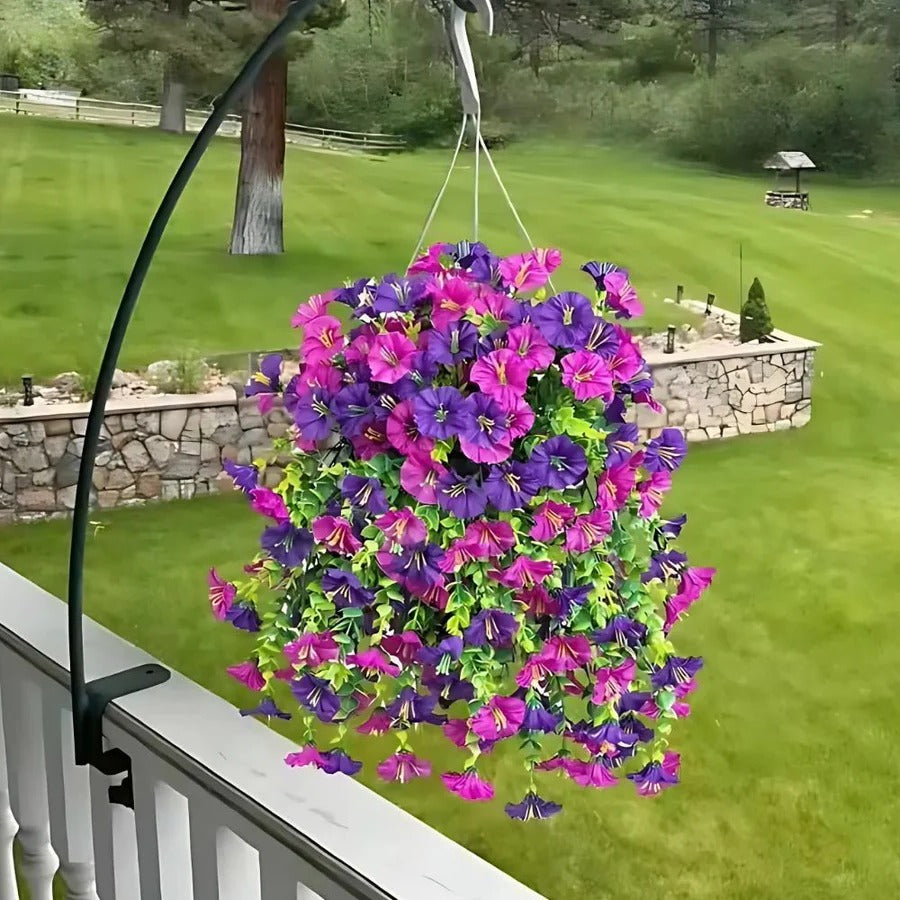 UV Resistant Artificial Morning Glory Flower Hanging Decor