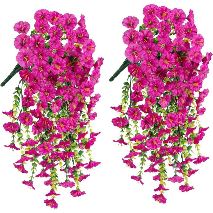 UV Resistant Artificial Morning Glory Flower Hanging Decor