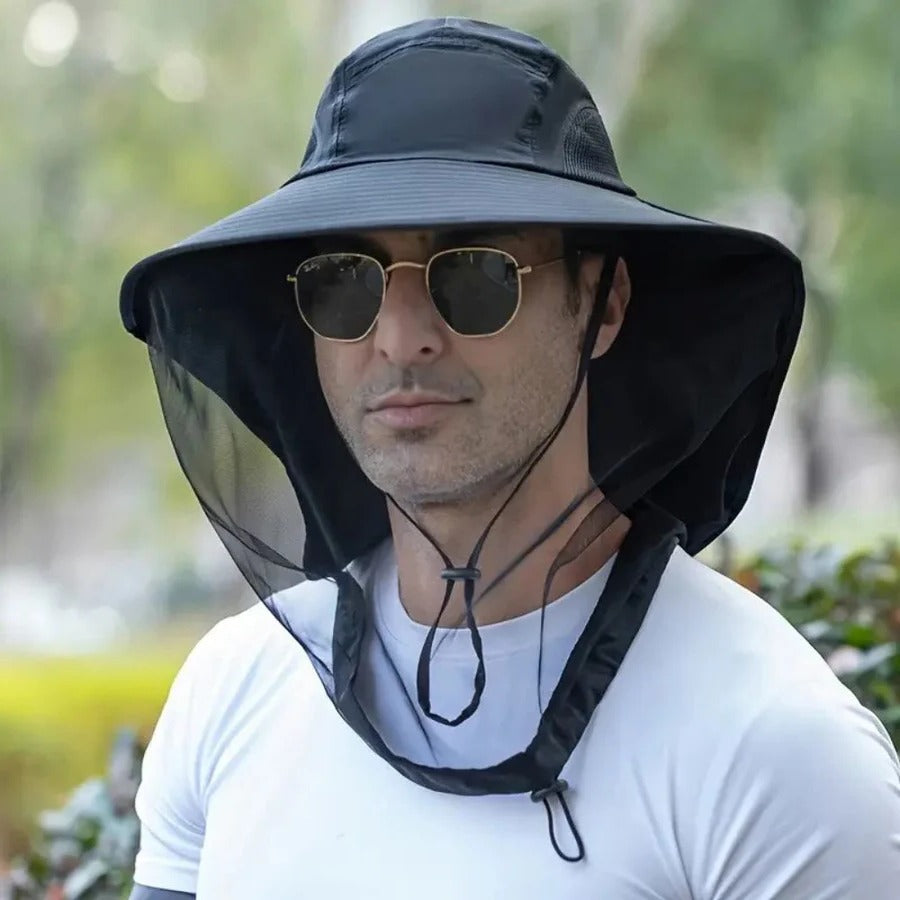 Breathable Sun and Mosquito Protection Wide Brim Hat