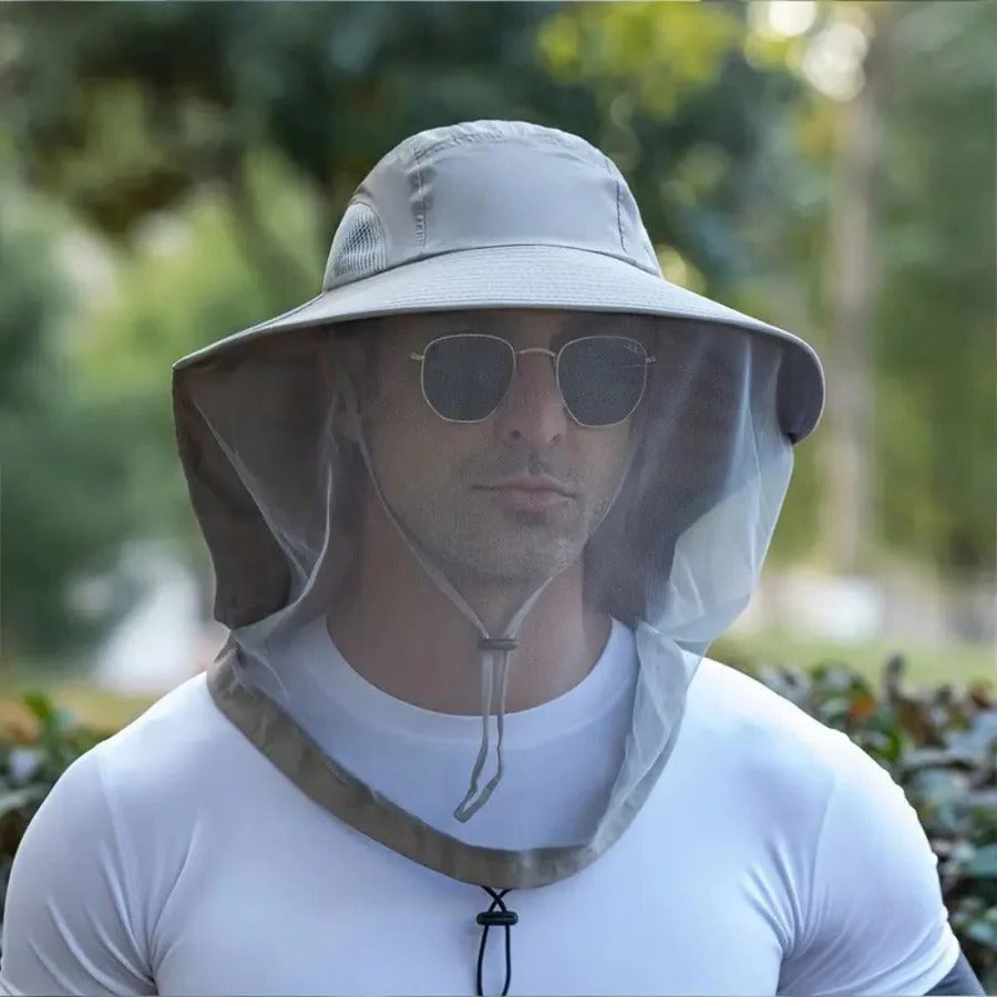 Breathable Sun and Mosquito Protection Wide Brim Hat
