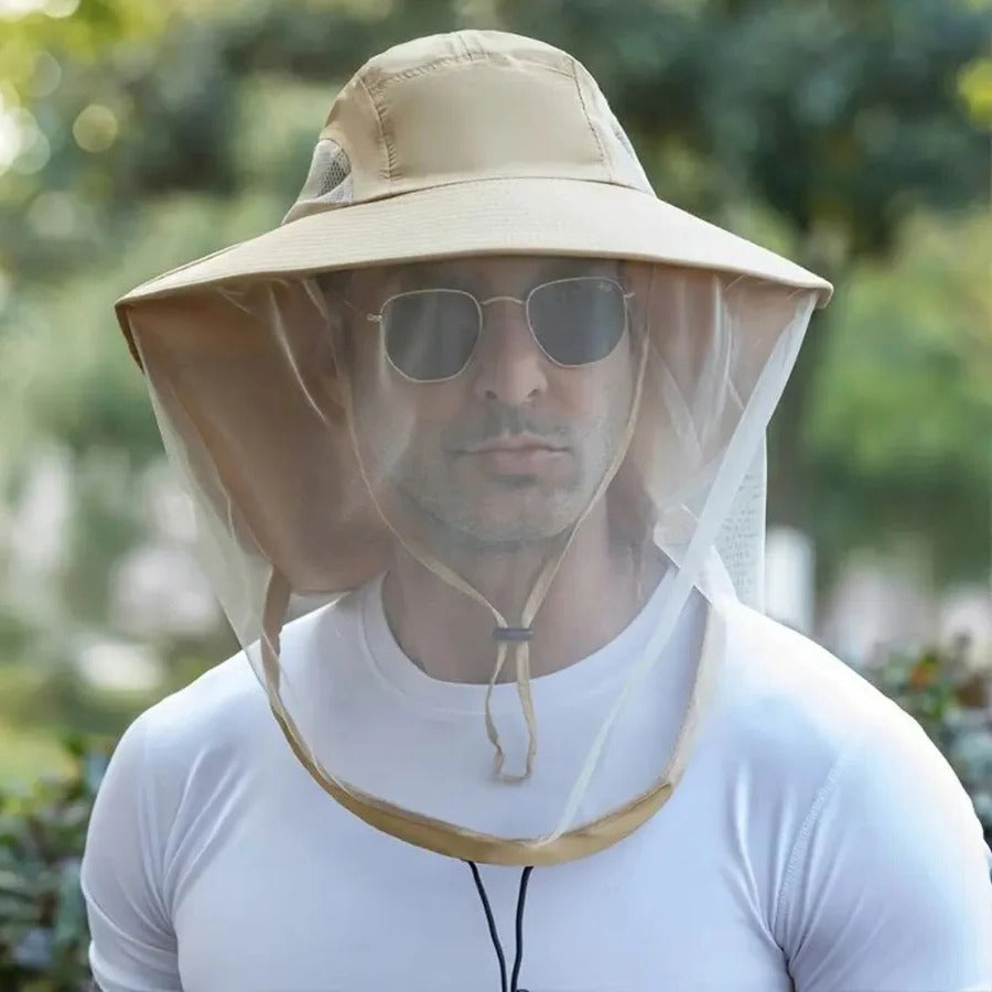 Breathable Sun and Mosquito Protection Wide Brim Hat