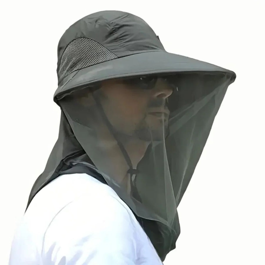 Breathable Sun and Mosquito Protection Wide Brim Hat