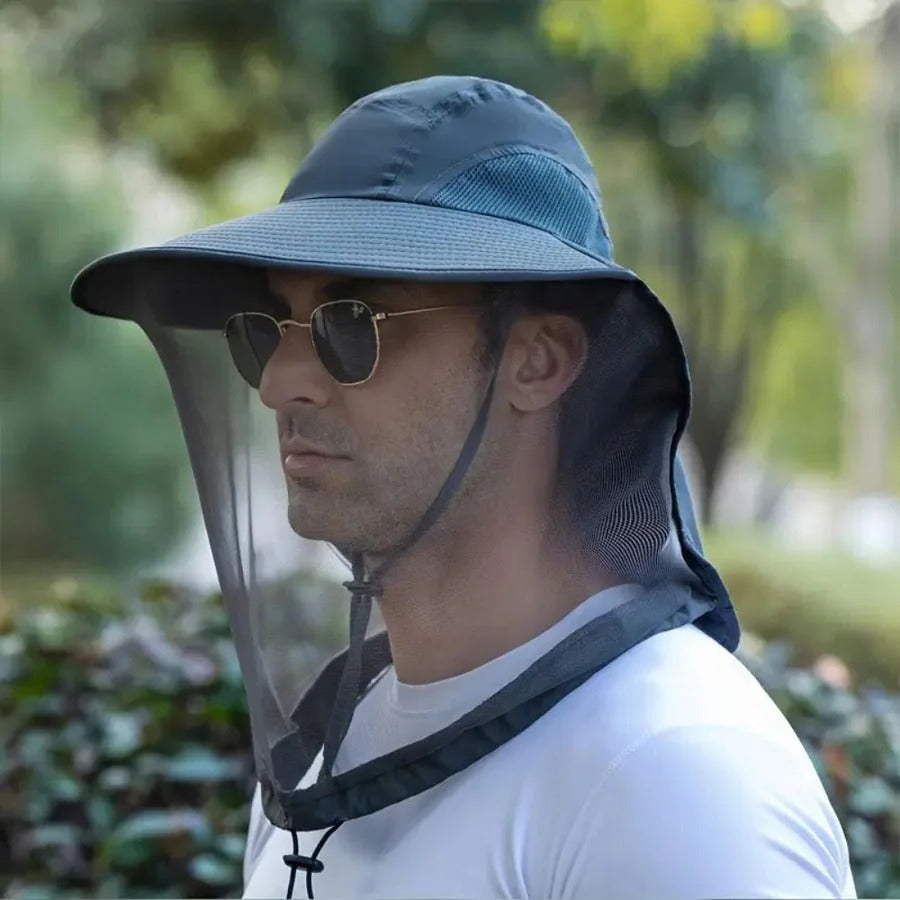 Breathable Sun and Mosquito Protection Wide Brim Hat