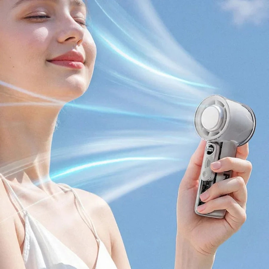 Turbo Cool Rechargeable Portable Hand Held Mini Fan