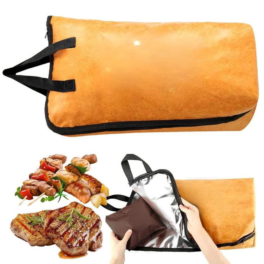 Insulated BBQ Meat Resting Blanket Bag with Handle