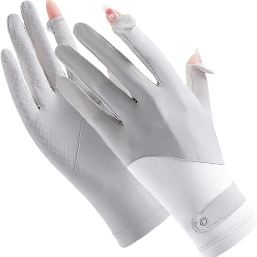 Womens Breathable UV Sun Protection Driving Gloves