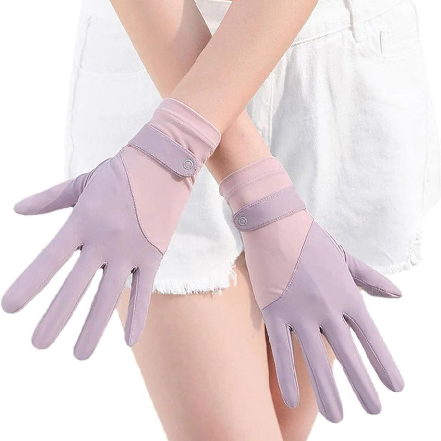 Womens Breathable UV Sun Protection Driving Gloves