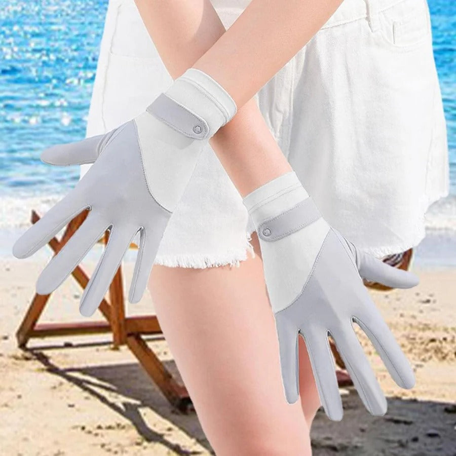Womens Breathable UV Sun Protection Driving Gloves