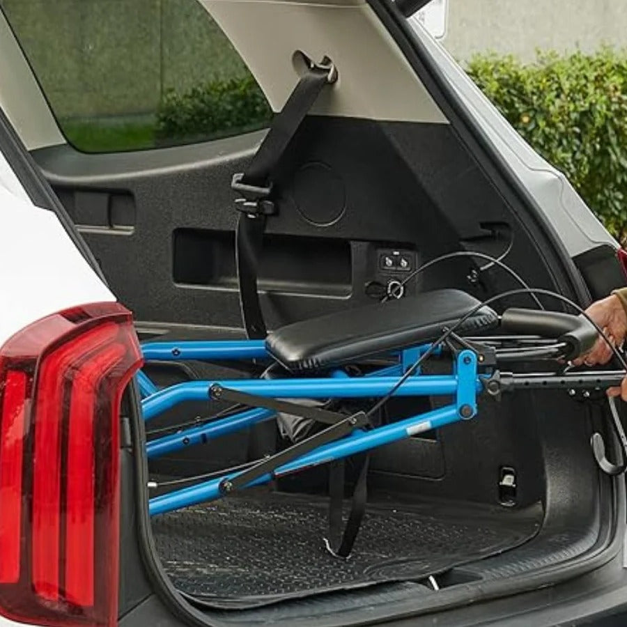 Folding Lightweight Steel Rollator with Seat