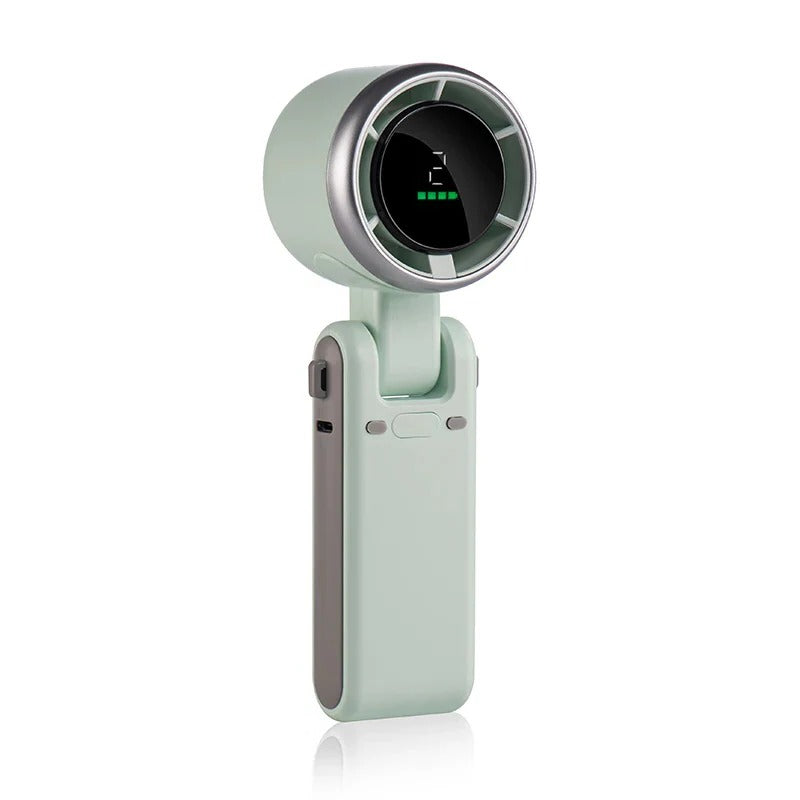 Foldable Handheld Turbo Fan with Digital Display