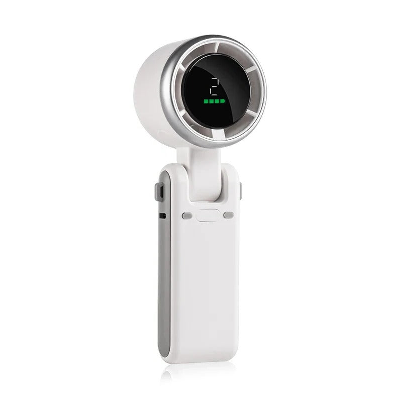Foldable Handheld Turbo Fan with Digital Display