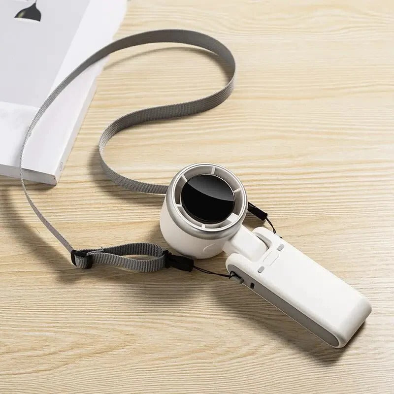 Foldable Handheld Turbo Fan with Digital Display