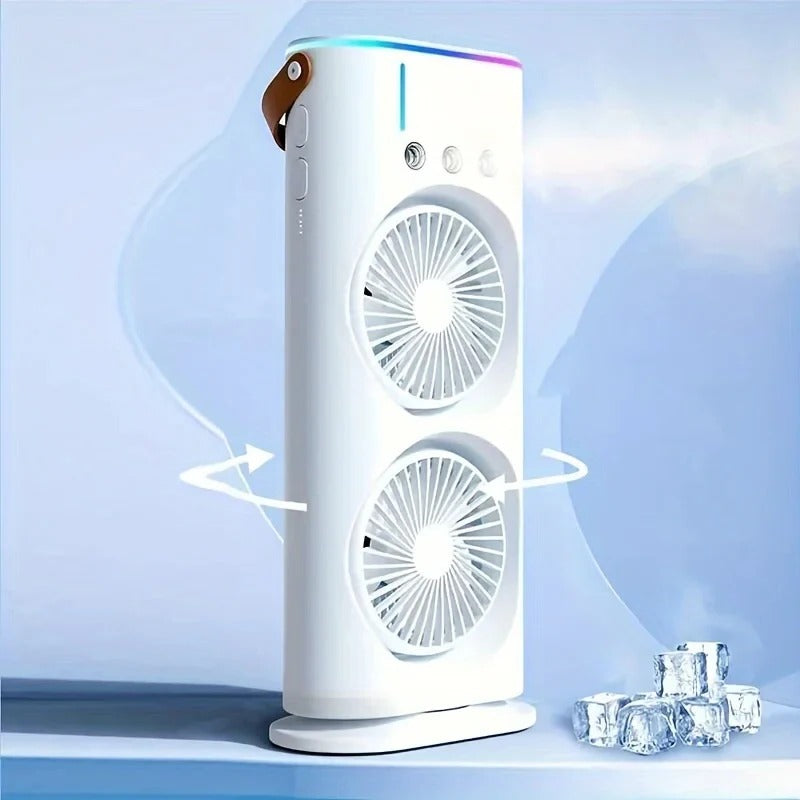 Double Head Portable Air Conditioner Fan