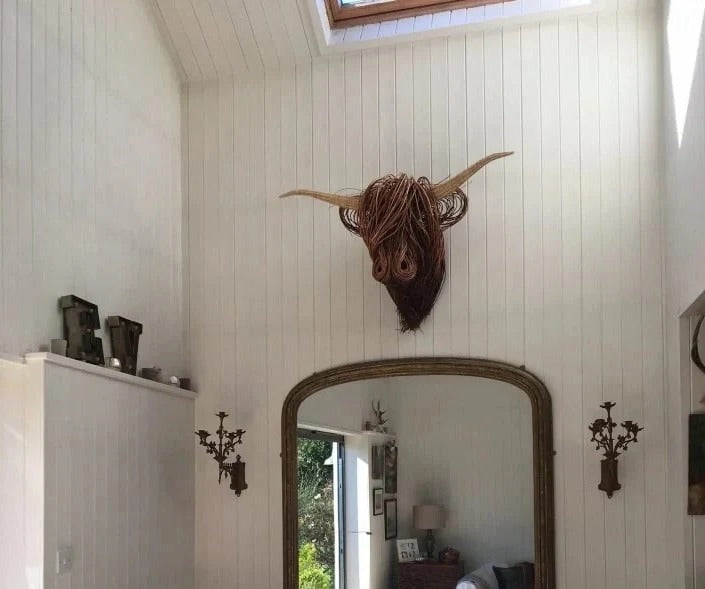 Wall Mounted Cow Sculpture