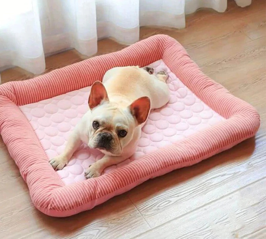 Cooling Dog Bed with Ice Silk Material