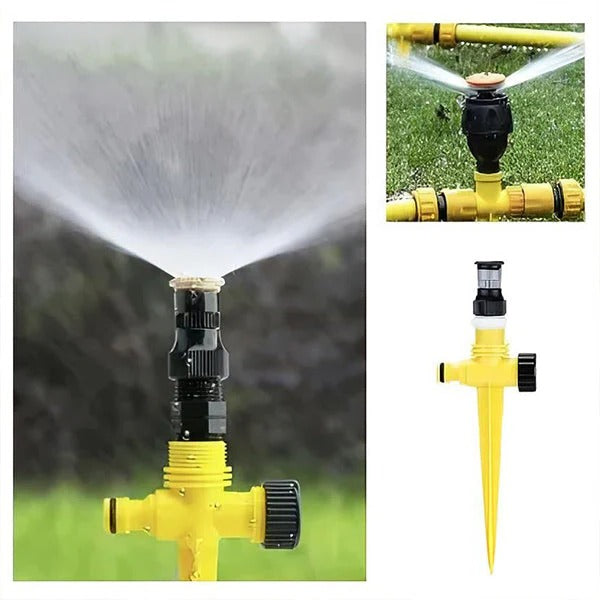 360° Garden Sprinkler, Water-Saving with Adjustable Spray Patterns