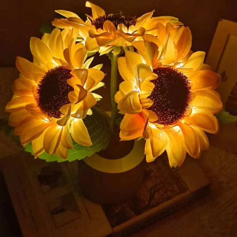 Sunflower Lamp Decorative LED Night Light for Bedroom and Living Room