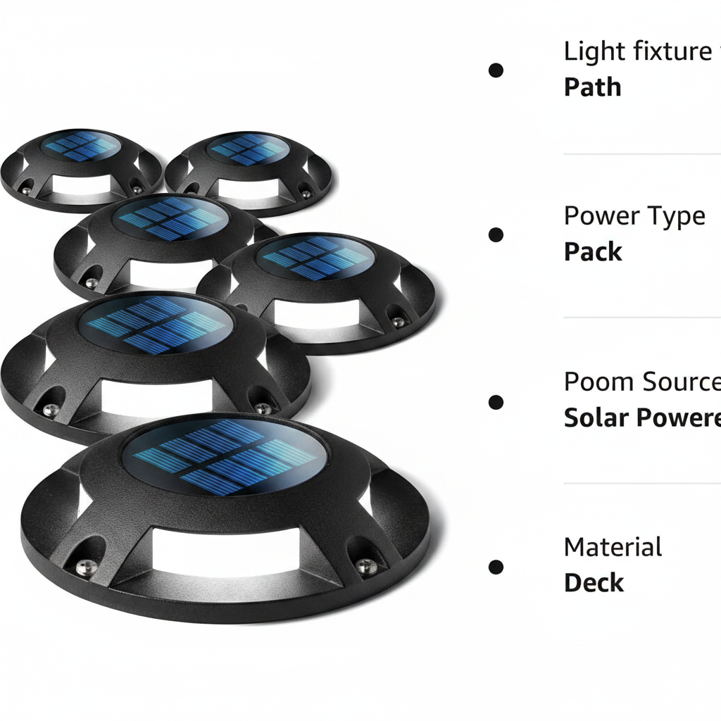 6 LED Solar Driveway Dock Deck Lights Outdoor Waterproof Pathway Garden Landscap allveramart