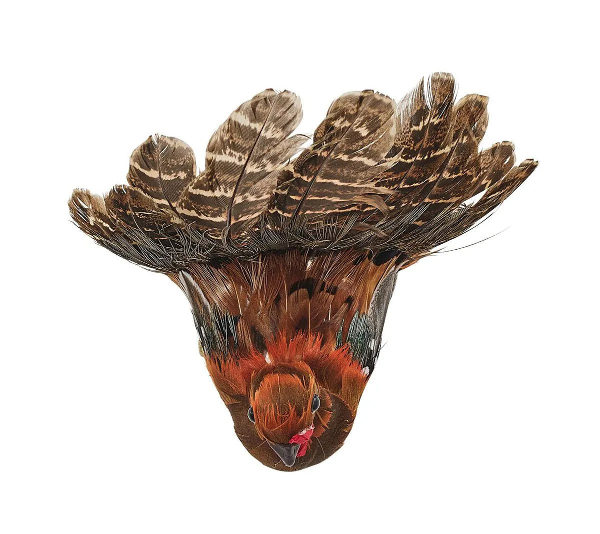 Turkey-Shaped Napkin Rings with Natural Feathers and Harvest Colors, Set of 4