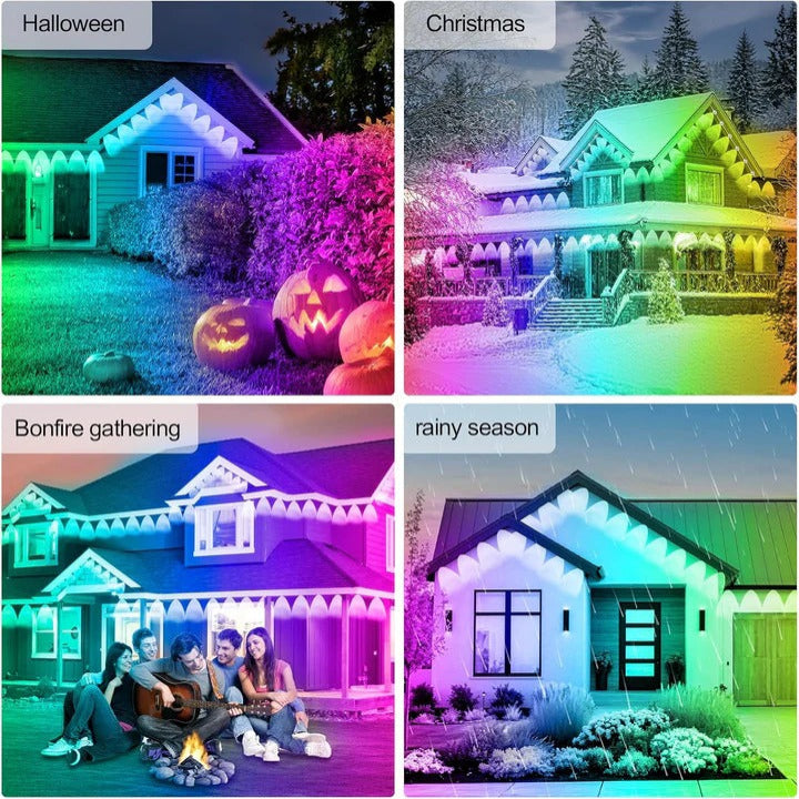 Durable Outdoor Lights, Permanent Installation for House Exterior