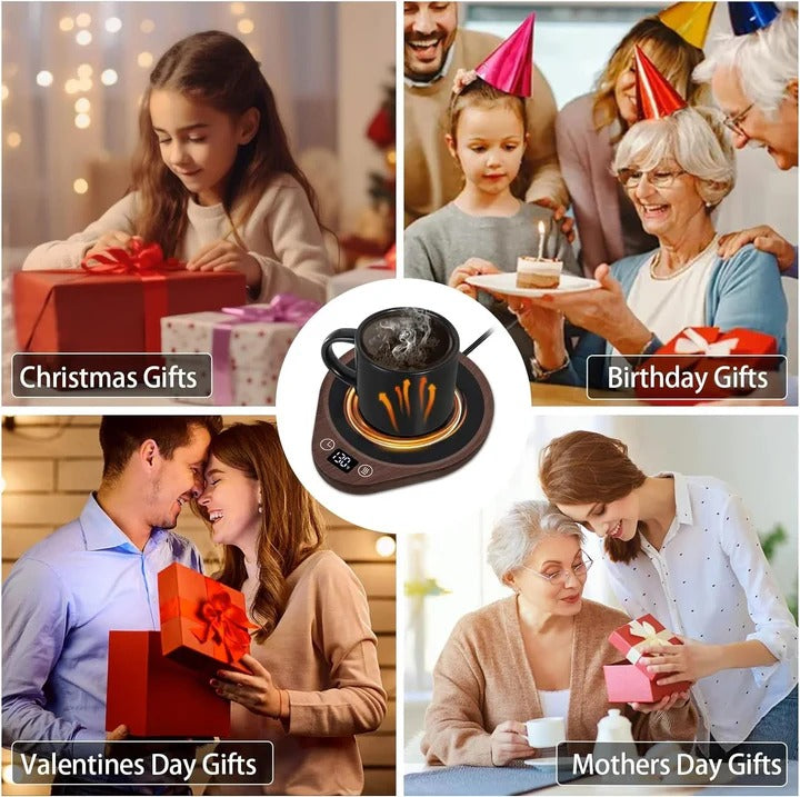 Mug Warmer and Cup Set, Electric Coffee Heater for Home