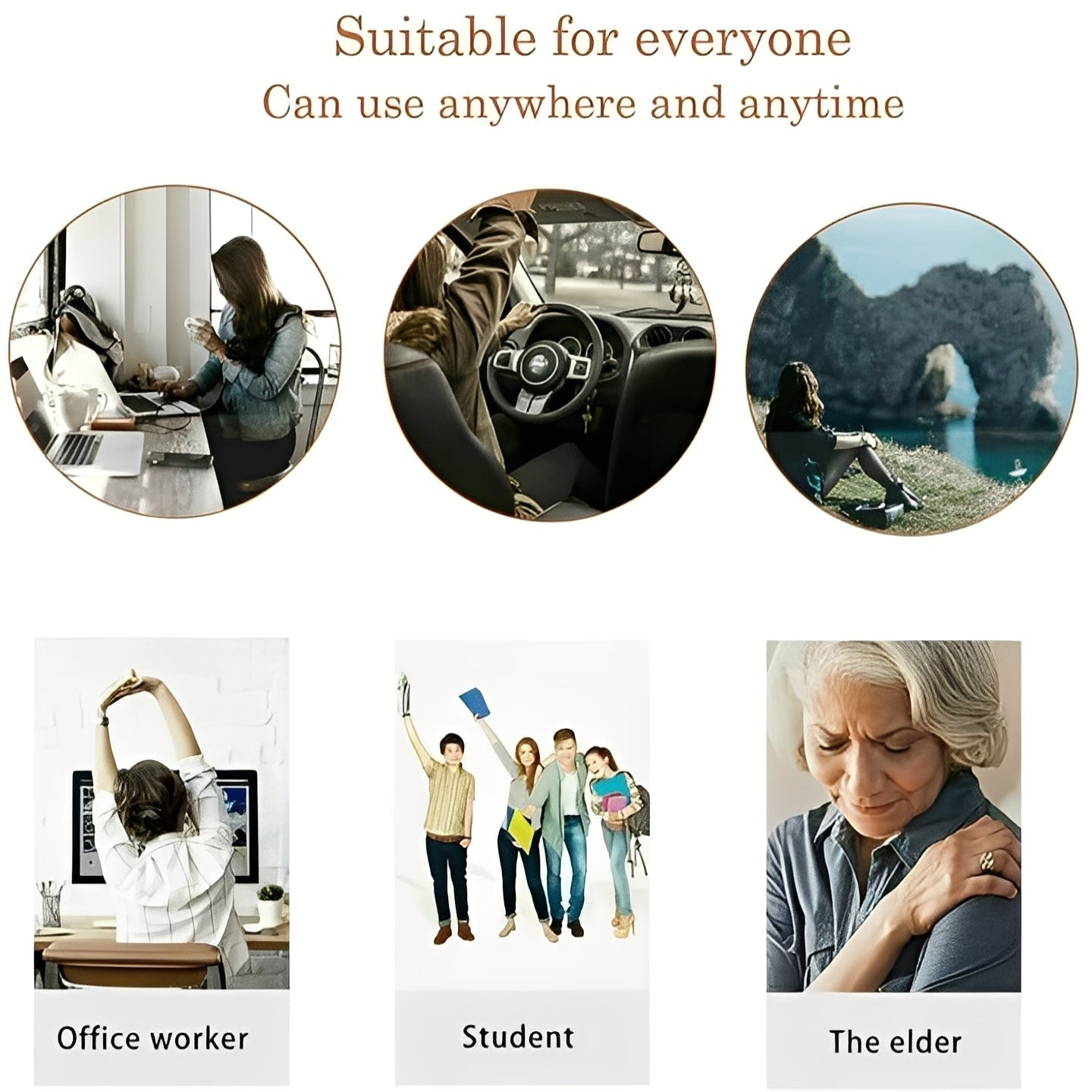 Portable Neck Massager with Pulse and Heat Functions