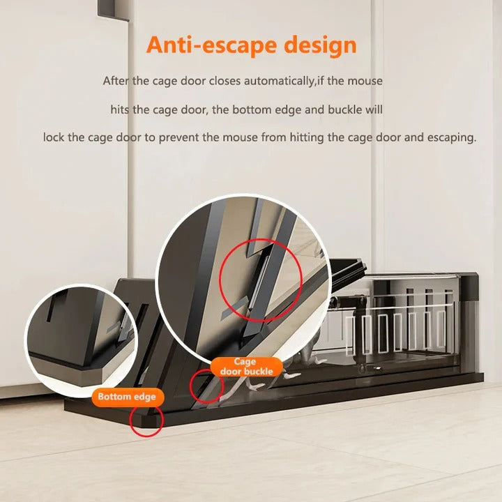 Automatic Mouse Trap Cage with Pressure Activated Trigger