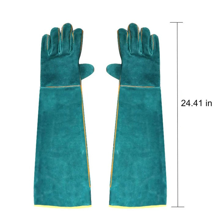Animal Handling Gloves with Extended Cuff