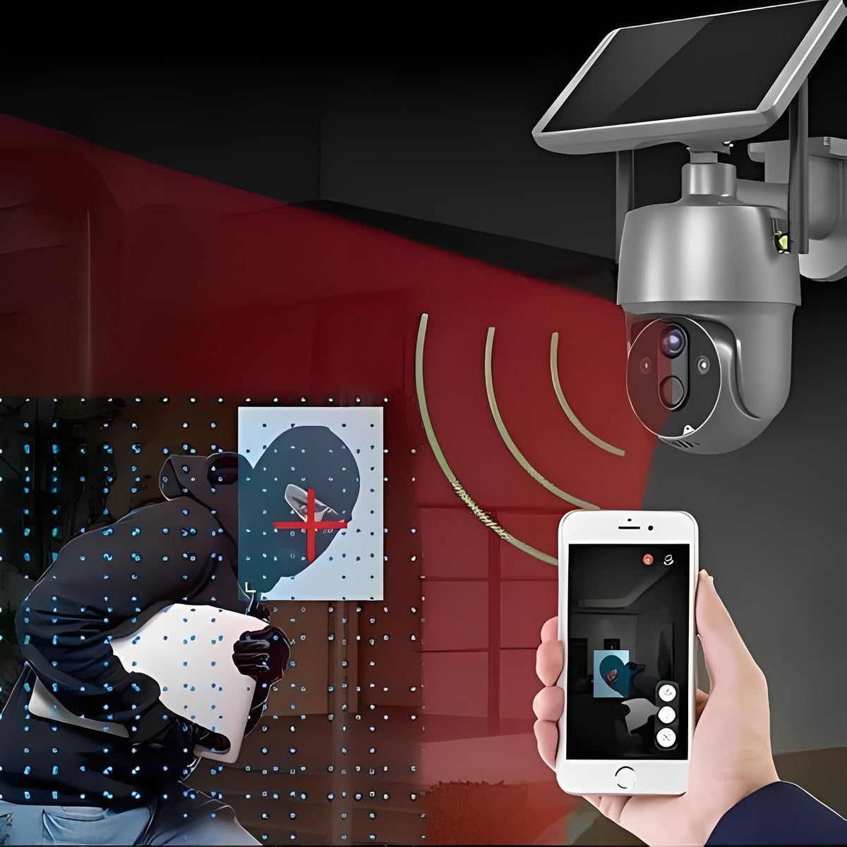 Outdoor Surveillance Camera Solar Powered and Wireless