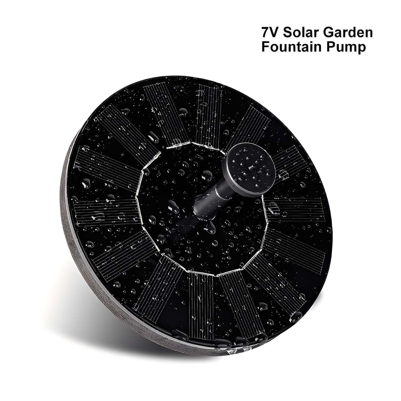 Floating Solar Fountain Pump with Interchangeable Spray Heads for Bird Baths