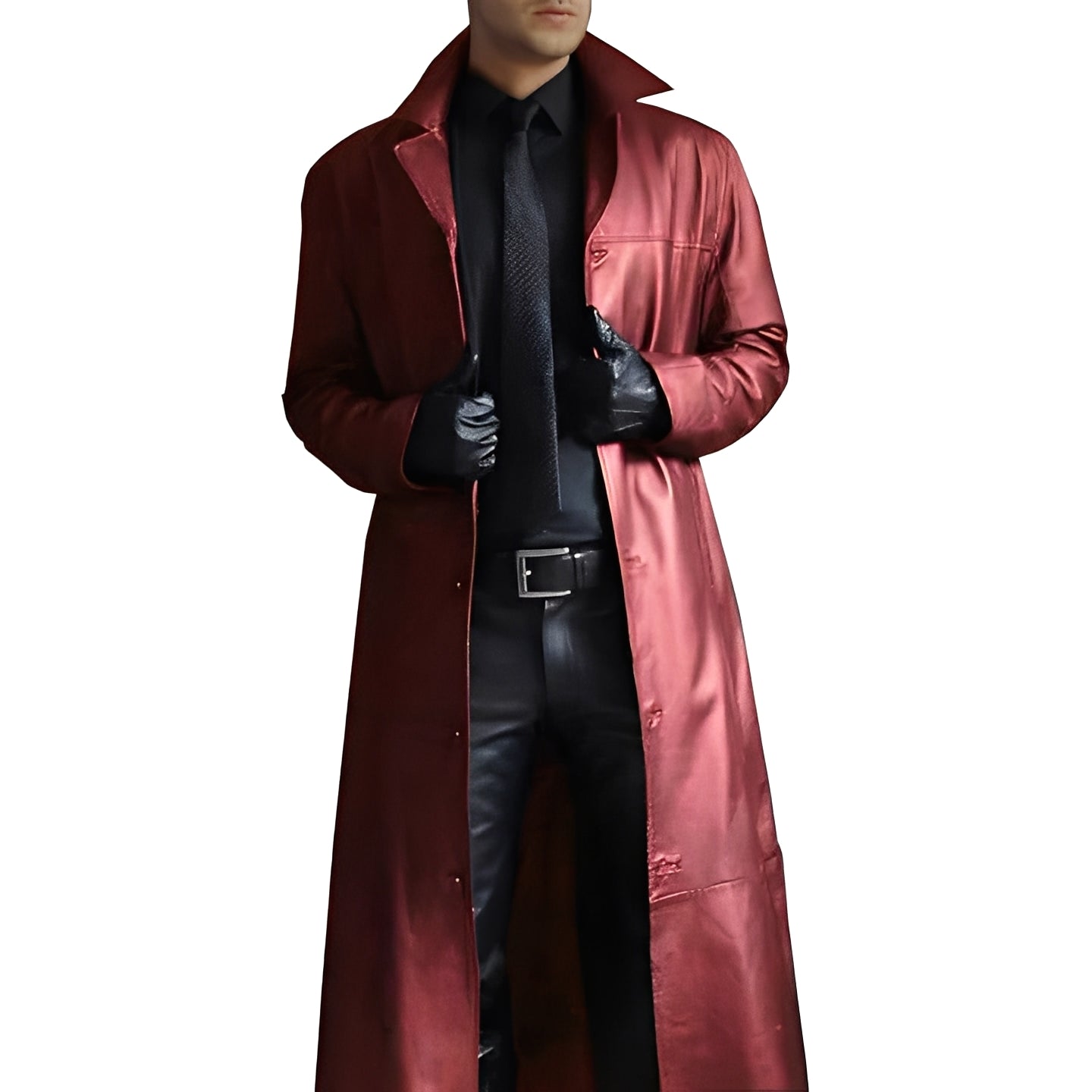 Men's Leather Coat Classic Style for Winter Wear