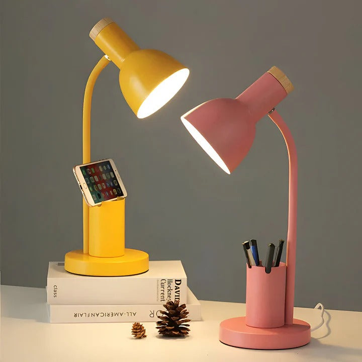Desk LED Lamp with Pen Holder for Reading and Writing