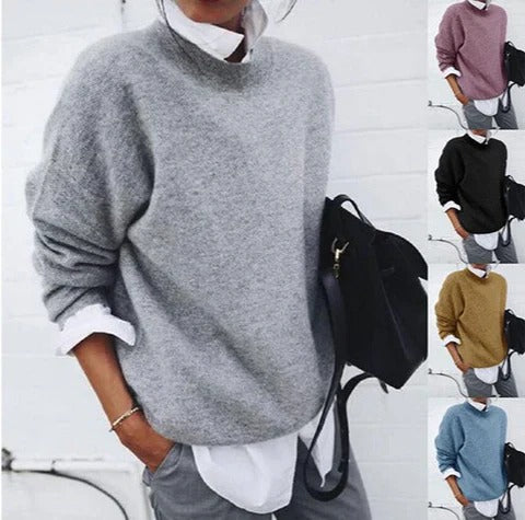 Knitted Pullover Sweater Long Sleeve for Women