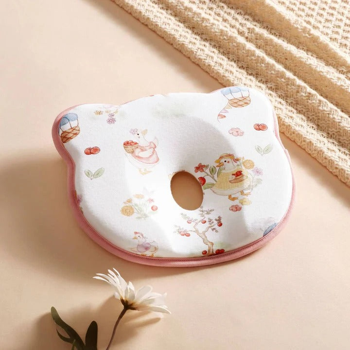 Memory Foam Infant Pillow Prevents Flat Head Anti Deviation and Breathable