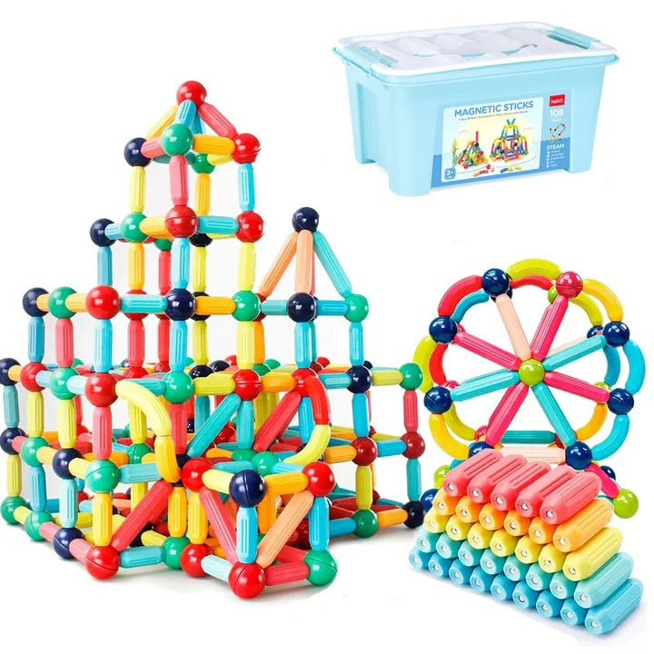 Kids Magnetic Building Blocks Sticks and Balls Montessori Toys