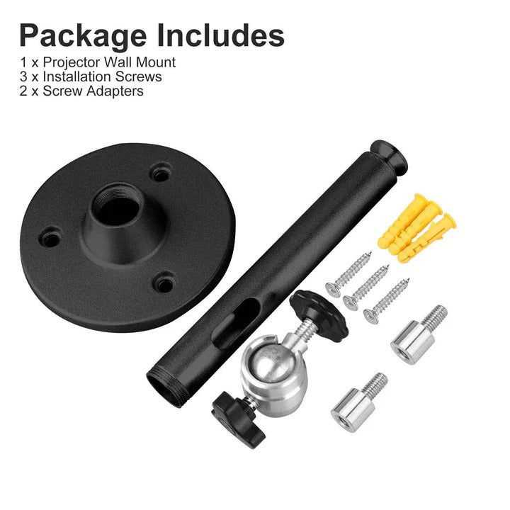 Adjustable Projector Ceiling Mount Kit with Universal Fit
