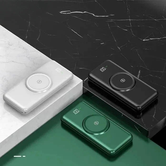 20000mAh Power Bank, Portable Phone Charger, Built In Cables, Wireless Charging