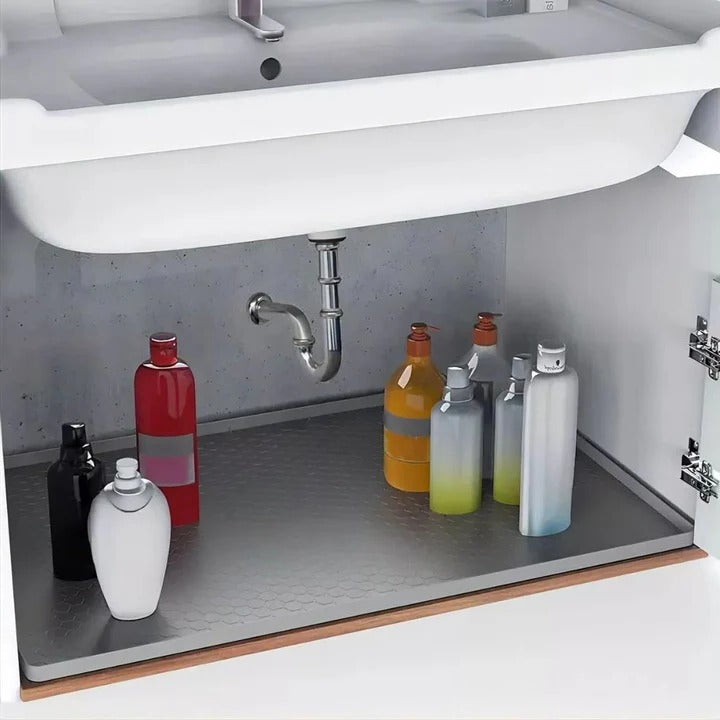 Silicone Under Sink Protective Liner for Kitchen Cabinets and Waterproof Leak Guard