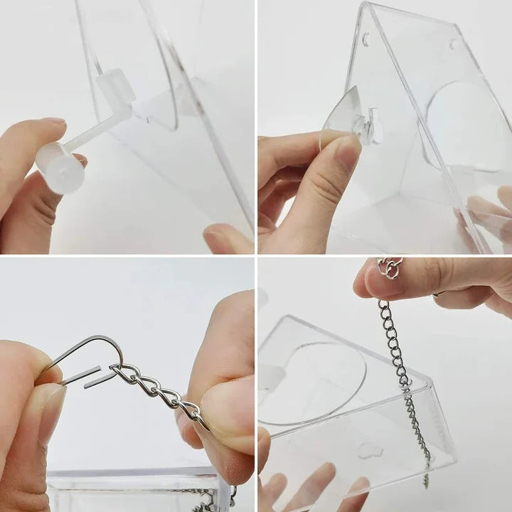 Clear Acrylic Hanging Bird Feeder
