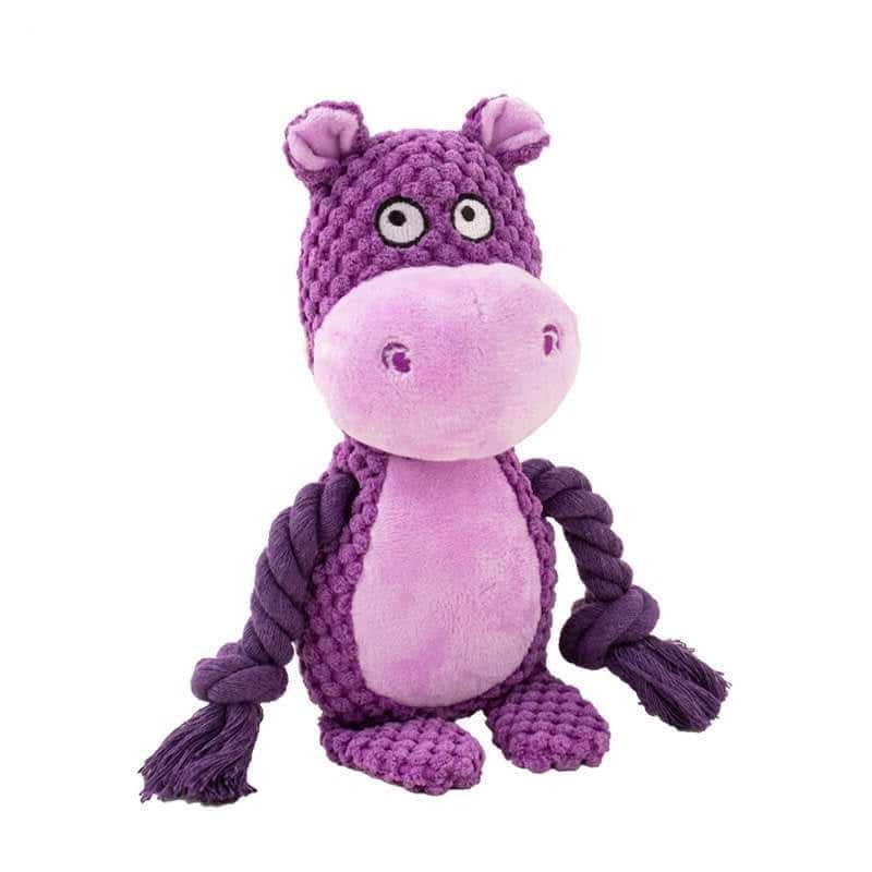Durable Squeaky Plush Dog Toy with Crinkle Texture for Tug and Chewing