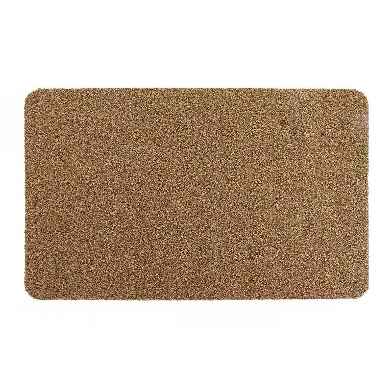 Textured Indoor Mat with Plush Fiber Surface and Machine Washable