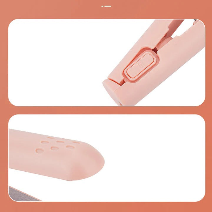 2-In-1 Hair Styler, Straightener & Curling Iron