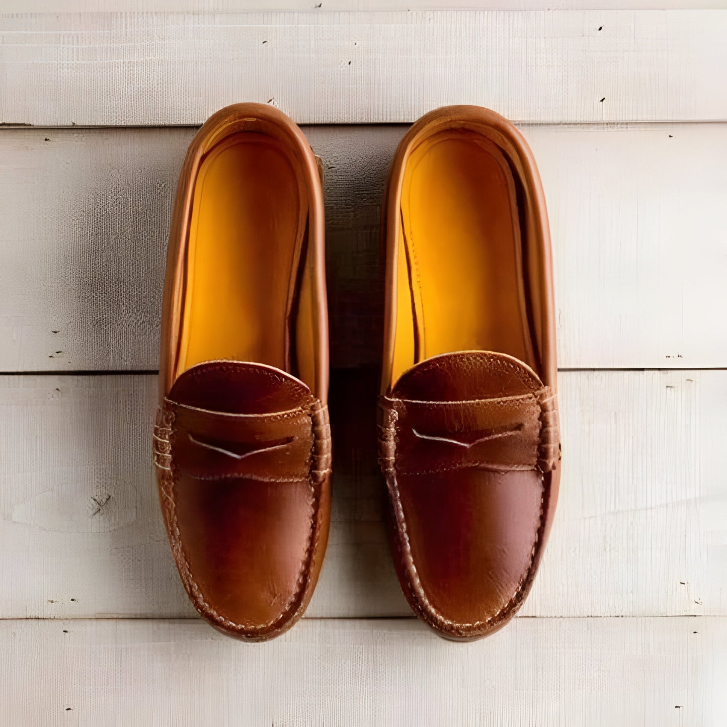 Women Vintage Slip On Loafers Low Heel PU Leather Loafers