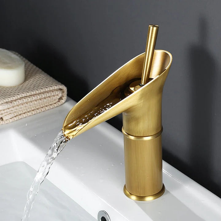 Antique-Style Waterfall Bathroom Faucet